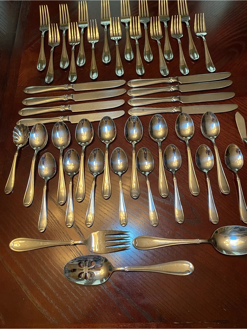 Wallace 18/10 Stainless Steel Flatware 8 piece  Set 45 pieces